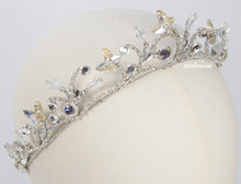 Load image into Gallery viewer, SILVER CROWN WITH BUTTERFLY STONES