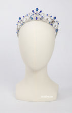 Load image into Gallery viewer, SILVER CROWN WITH BLUE STONES