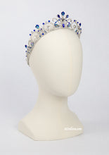 Load image into Gallery viewer, SILVER CROWN WITH BLUE STONES