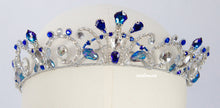 Load image into Gallery viewer, SILVER CROWN WITH BLUE STONES