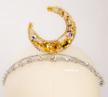 Load image into Gallery viewer, GOLD/SILVER CRESCENT MOON