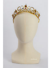 Load image into Gallery viewer, GOLD CROWN WITH METAL FLOWERS