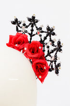 Load image into Gallery viewer, SPANISH HEADPIECE WITH WHITE STONES