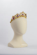 Load image into Gallery viewer, GOLD CROWN WITH PURPLE STONE