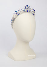 Load image into Gallery viewer, SILVER CROWN WITH BLUE STONES
