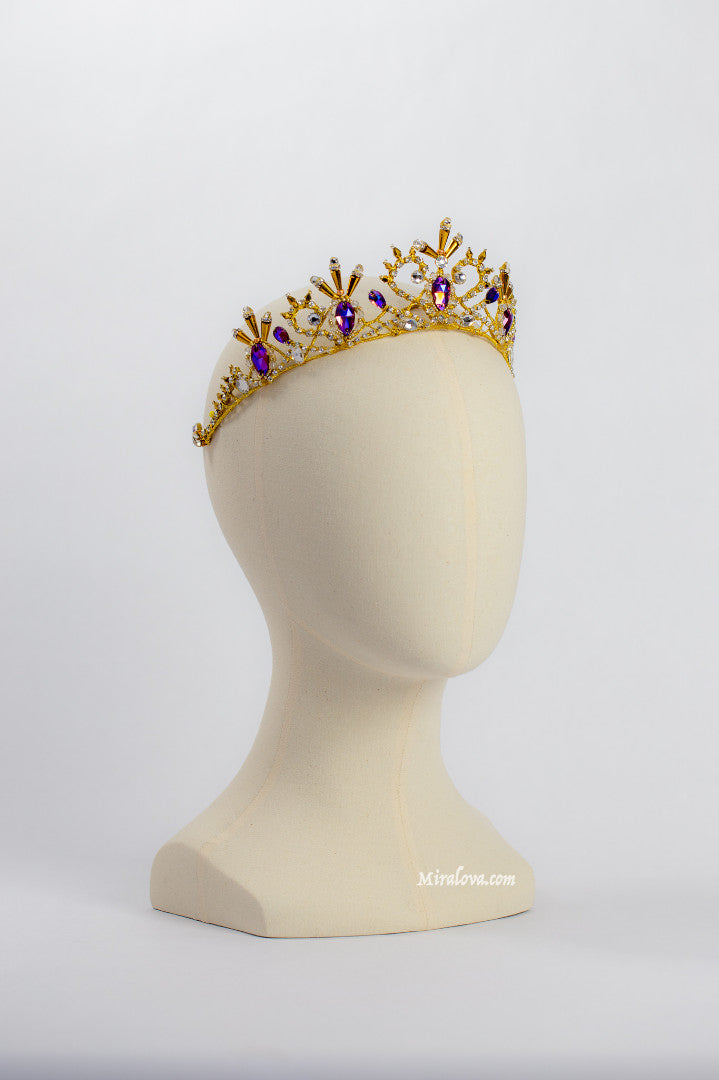 GOLD CROWN WITH PURPLE STONE